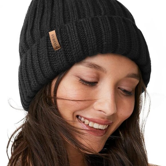Accessories - Winter Hats for Women Fleece Lined Beanie Knit Chunky Womens Snow Cap